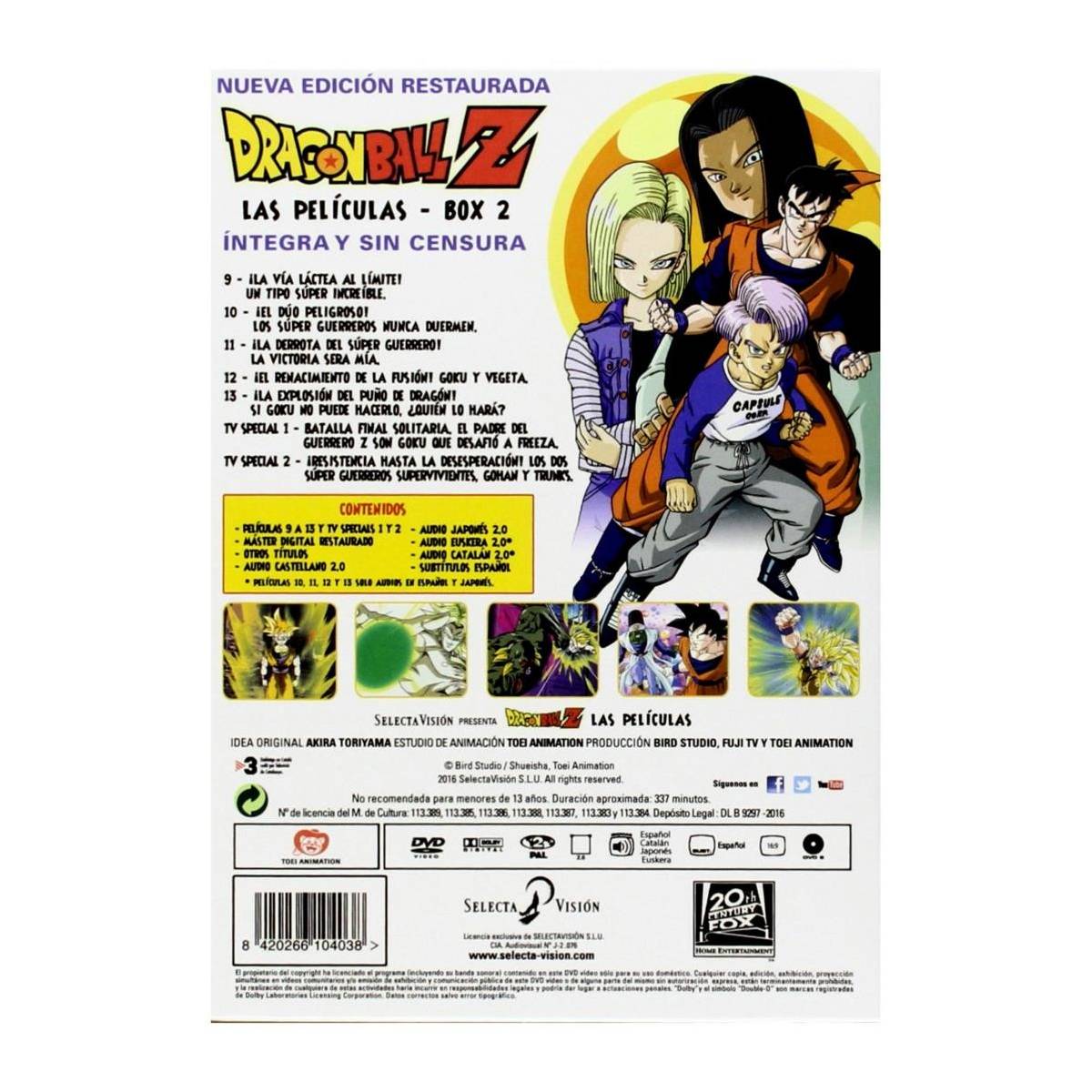 Pack Dragon Ball Z Las Peliculas Box