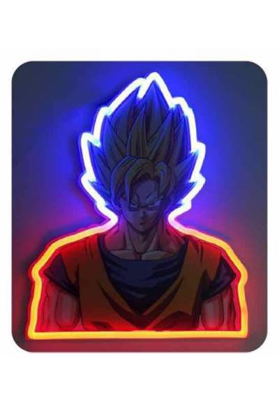 Goku mural neon 30 cm dragon