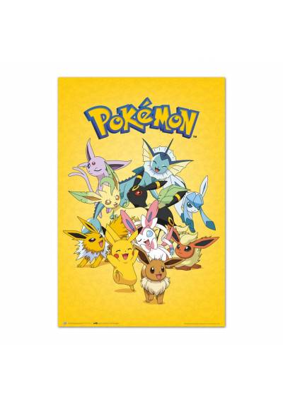 Poster pokemon evoluciones eevee