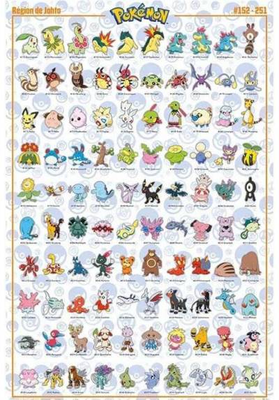 Poster Johto French - Pokemon (POSTER 61 x 91,5)