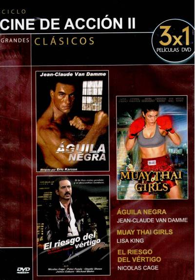 Cine de Accion II: Aguila negra / Muay Thai Girls / El riesgo del vertigo (Estuche Slim)