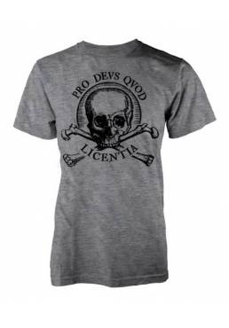 Camiseta Gris Chico Uncharted 4 - Skull (Talla S)