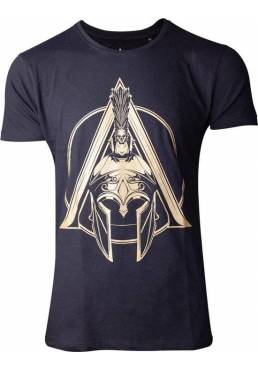 Camiseta Azul Marino Chico Spartan Helmet - Assassin's Creed Odyssey (Talla XXL)