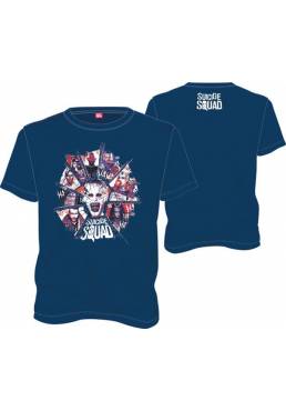 Camiseta Azul Chico Joker - Escuadron Suicida (Talla M)