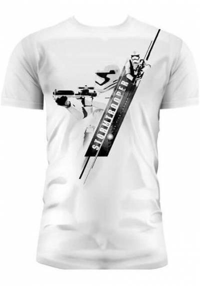 Camiseta Blanca Chico Stormtrooper Blaster - Star Wars (Talla L)