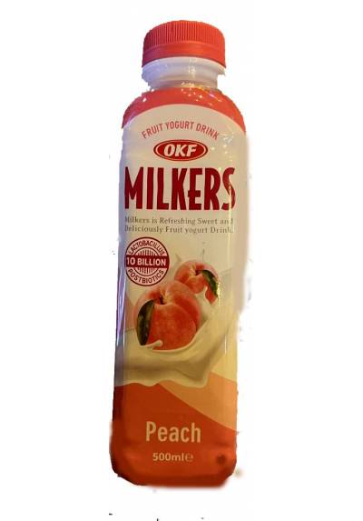 OKF Milkers Bebida de Yogur de Frutas - Sabor Melocoton
