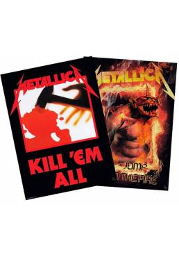 Set 2 Chibi Posters Kill'Em All/Fire Guy  - Metalica (POSTER 52x38)