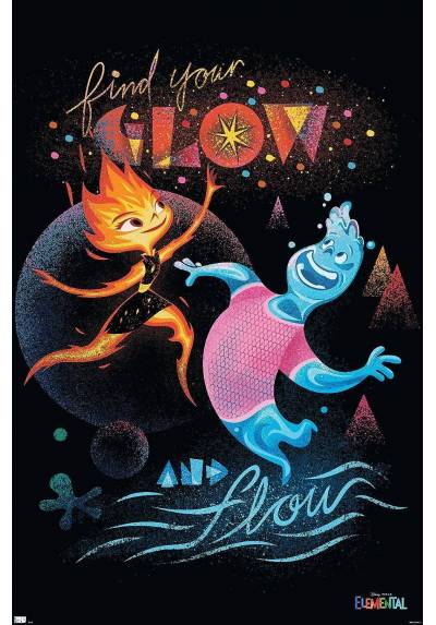 Poster Find Your Glow And Flow - Elemental (POSTER 61 x 91,5)