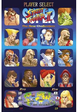 Poster Player Select - Street Fighter (POSTER 61 x 91,5)