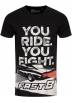 Camiseta Negra Chico You Ride You Fight - Fast & Furious 8 (Talla S)