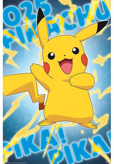 Poster Pikachu efecto Metalico - Pokemon   (POSTER 61x91.5)