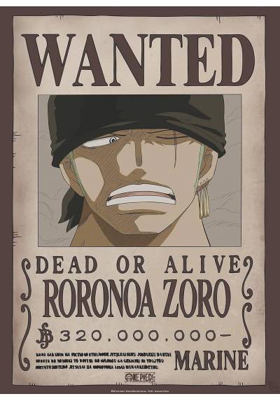 Poster Wanted Zoro - One Piece (POSTER 52x38)