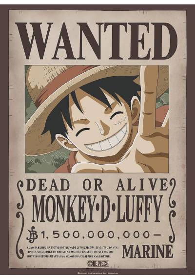 Poster Wanted Luffy - One Piece (POSTER 52x38)