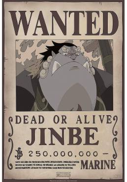 Poster Wanted Jinbe - One Piece (POSTER 52x38)