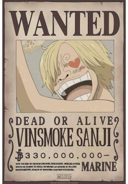 Poster Wanted Sanji New 2 - One Piece (POSTER 52x38)