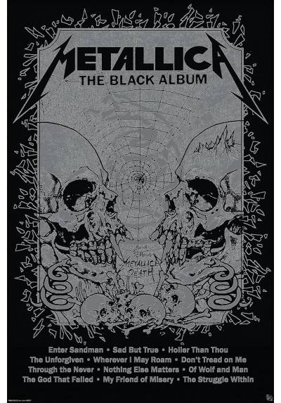 Poster Album negro - Metalica (POSTER 91,5 X 61)