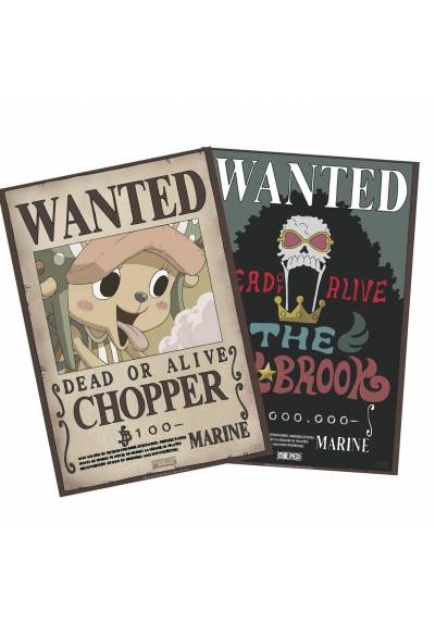 Set 2 Chibi Posters - Brook y Chopper - One Pice (POSTER 52x38)