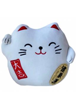 Peluche gato de la suerte Lucky Cat Blanco