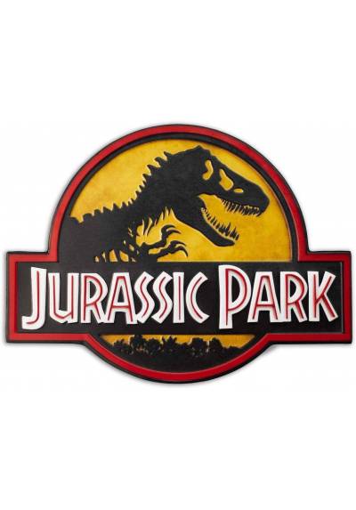 Placa metalica Jurassic Park Logo