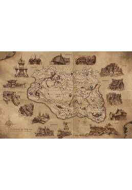 Poster Mapa ilustrado - SKYRIM (POSTER 91,5 x 61)