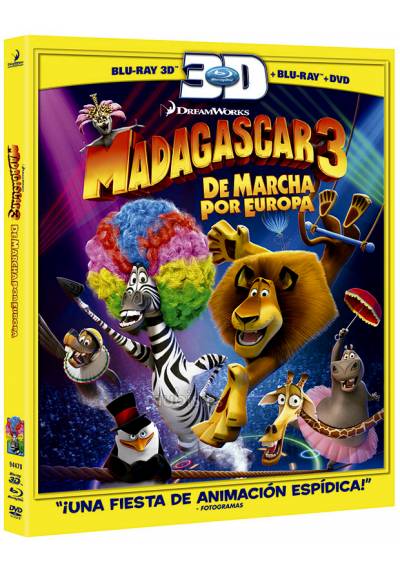 Madagascar 3: De marcha por Europa (Blu-ray) ( Bluray 3D + Bluray + DVD) (Madagascar 3: Europe's Most Wanted)