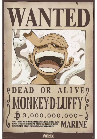 Poster Wanted Luffy Wano - One Piece (POSTER 91.5x61)