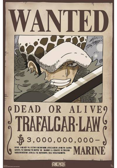Poster Wanted Law Wano - One Piece (POSTER 91.5x61)