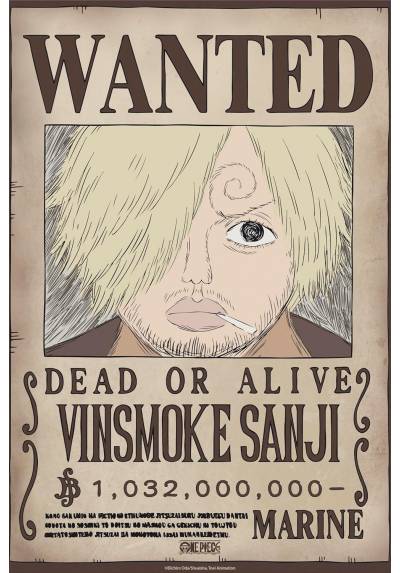 Poster Wanted Sanji Wano - One Piece (POSTER 61 x 91,5)