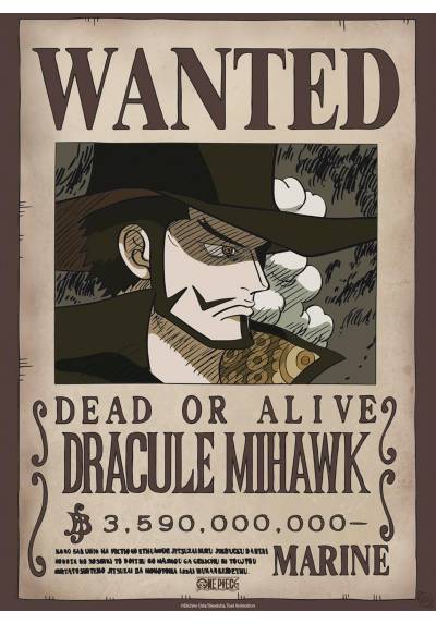 Poster Wanted Mihawk Wano - One Piece (POSTER 52x38)