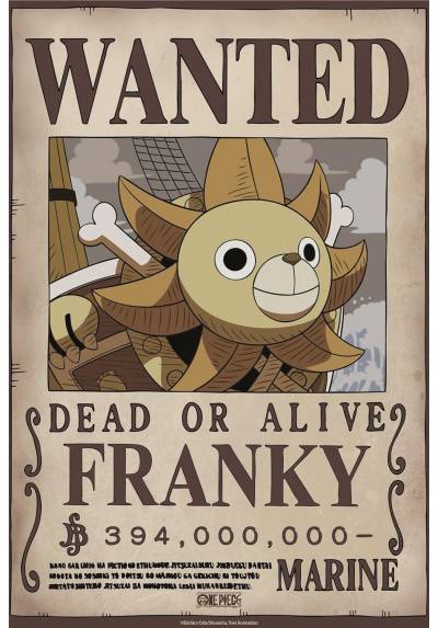 Poster Wanted Franky Wano - One Piece (POSTER 52x38)