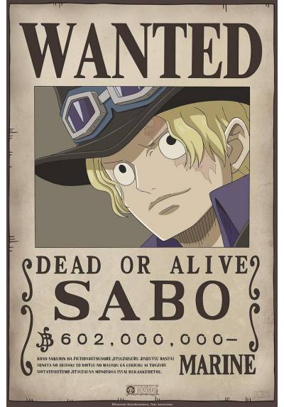 Poster Wanted Sabo - One Piece (POSTER 52x38)