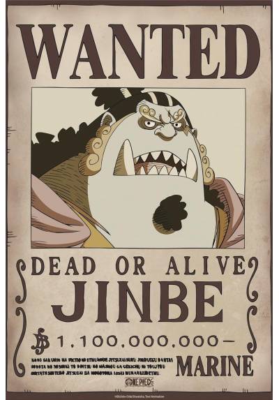 Poster Wanted Jinbe Wano - One Piece (POSTER 52x38)