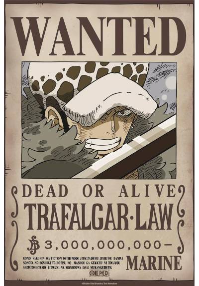 Poster Wanted Law Wano - One Piece (POSTER 52x38)