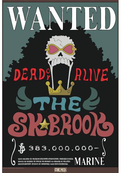 Poster Wanted Brook Wano - One Piece (POSTER 52x38)