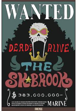 Poster Wanted Brook Wano - One Piece (POSTER 52x38)