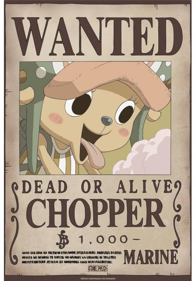 Poster Wanted Chopper Wano - One Piece (POSTER 52x38)