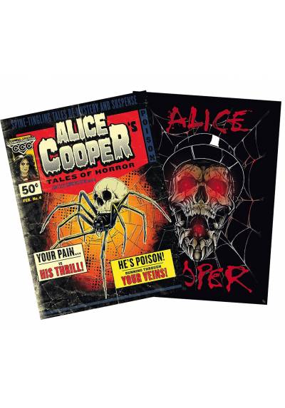 Set 2 Chibi Poster Tales of Horror/Skull - Alice Cooper (POSTER 52x38)