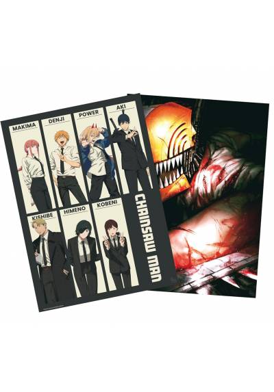 Set 2 Chibi Poster Devil Hunters - Chainsaw Man (POSTER 52x38)