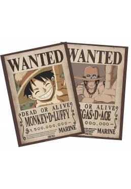 Set 2 Chibi Poster Wanted Luffy & Ace - One Piece (POSTER 52x38)