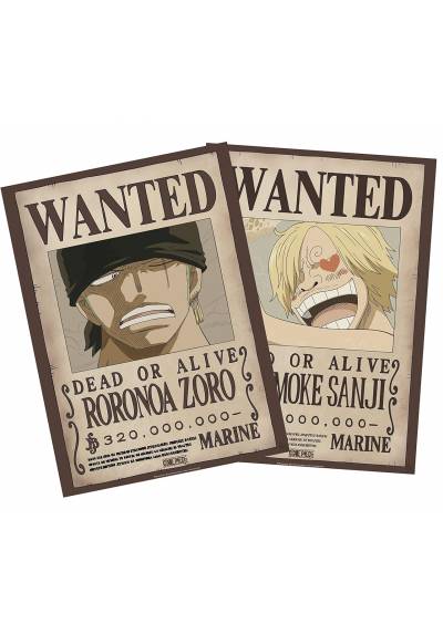 Set 2 Chibi Poster Wanted Zoro & Sanji - One Piece (POSTER 52x38)