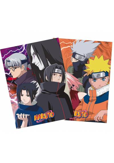 Set 2 Chibi Poster Konoha Ninjas & Deserters - Naruto (POSTER 52x38)