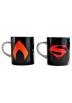 Set 2 mini Tazas Termicas Superman y Aquaman - DC COMICS