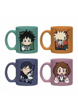 Set de 4 Chibi Tazas Espreso - My Hero Academia