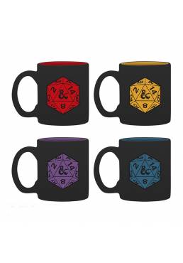 Set de 4 Chibi Tazas Espreso - Dungeons & Dragons