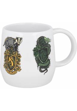 Taza Redondeada Escudos Casas Hogwarts - Harry Potter