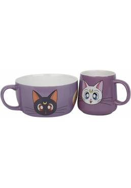 Set Desayuno Taza + Bol Luna & Artemis - Sailor Moon