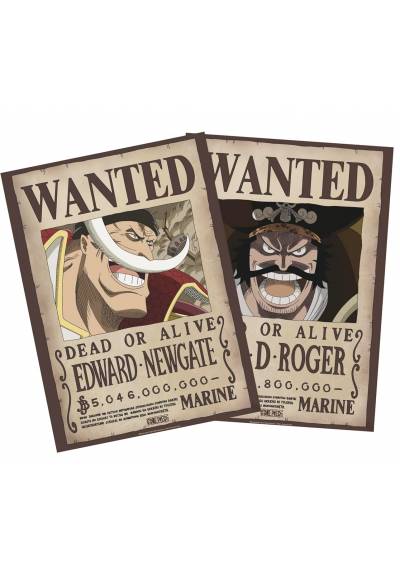 Set 2 Chibi Posters Wanted Roger & Whitebeard - One Piece (POSTER 52x38)