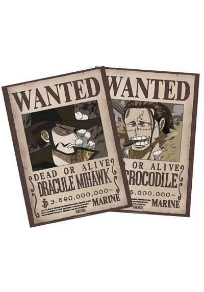 Set 2 Chibi Posters Mihawk & Crocodile - One Piece (POSTER 52x38)