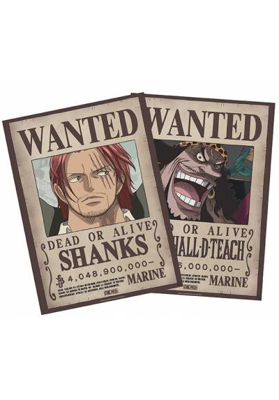 Set 2 Chibi Posters Shanks & Blackbeard - One Piece (POSTER 52x38)