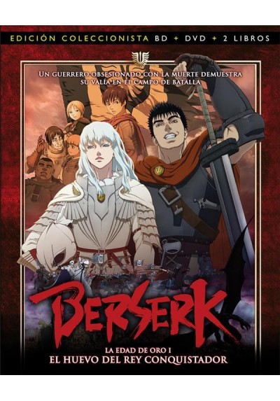 Berserk : La Edad De Oro - El Huevo Del Rey Conquistador (Blu-Ray + Dvd + 2 Libros)